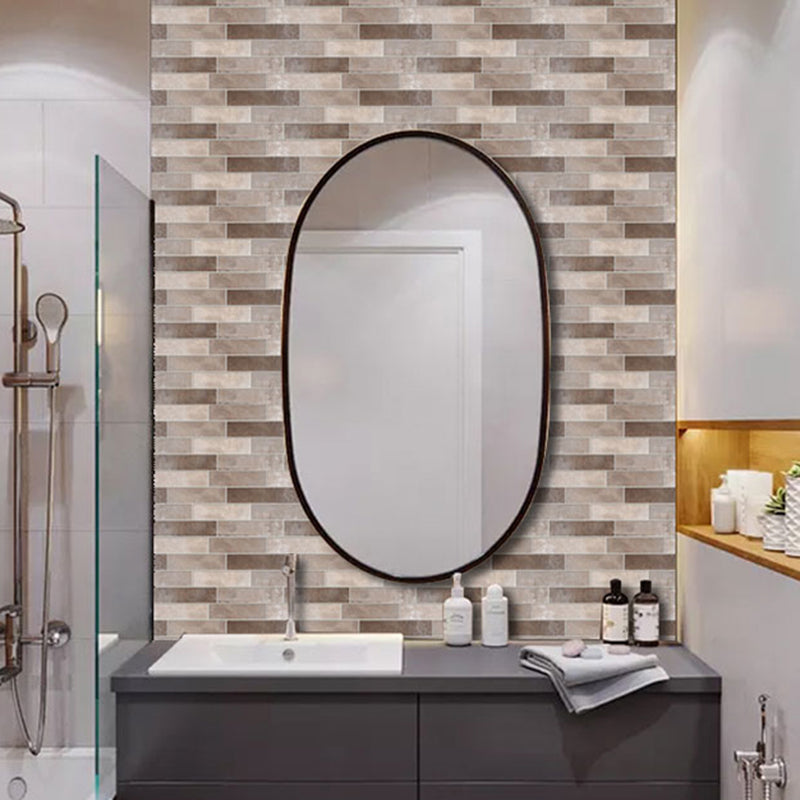 Peel & Stick Subway Tile Rectangle Water Resistant Plastic Peel & Stick Tile for Shower Clearhalo 'Flooring 'Home Improvement' 'home_improvement' 'home_improvement_peel_stick_blacksplash' 'Peel & Stick Backsplash Tile' 'peel_stick_blacksplash' 'Walls & Ceilings' Walls and Ceiling' 6728339