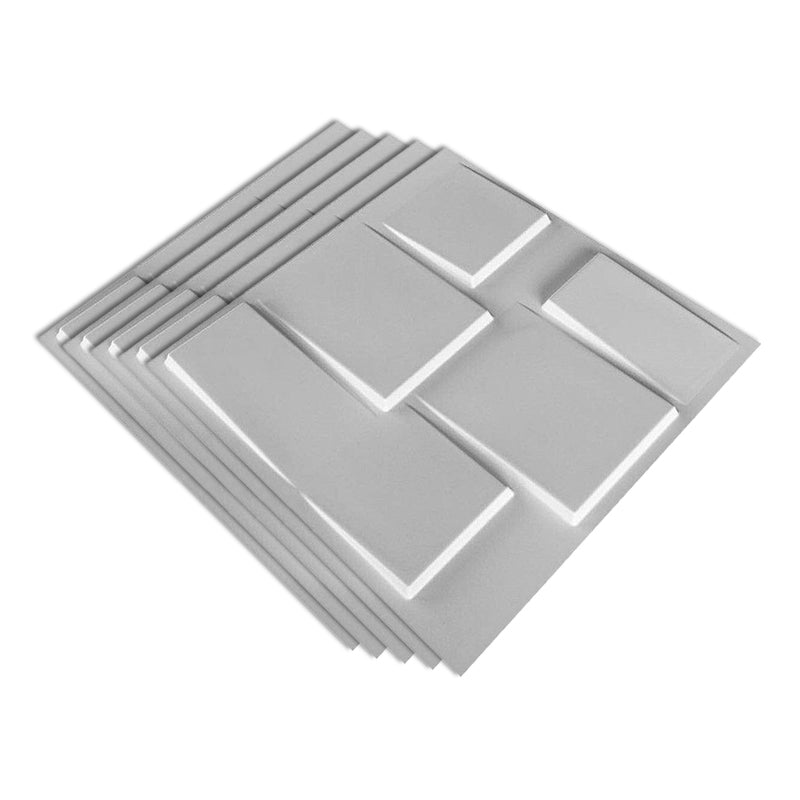 Modern Square Wall Paneling Peel and Stick Geometric Pattern Wall Paneling Matte White Clearhalo 'Flooring 'Home Improvement' 'home_improvement' 'home_improvement_wall_paneling' 'Wall Paneling' 'wall_paneling' 'Walls & Ceilings' Walls and Ceiling' 6728345