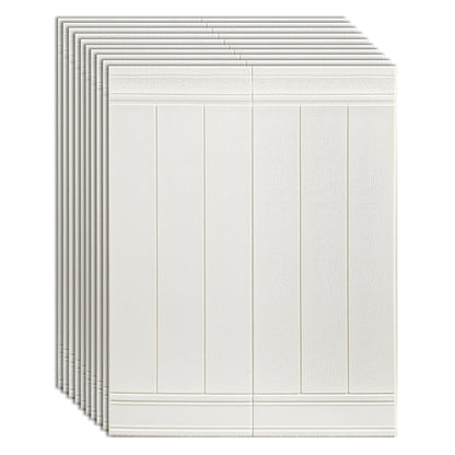 Industrial Wall Plank 3D Wood Grain Bathroom Living Room Wall Panels Set of 10 White Clearhalo 'Flooring 'Home Improvement' 'home_improvement' 'home_improvement_wall_paneling' 'Wall Paneling' 'wall_paneling' 'Walls & Ceilings' Walls and Ceiling' 6728404