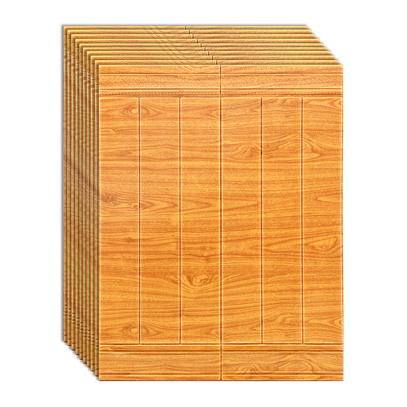 Industrial Wall Plank 3D Wood Grain Bathroom Living Room Wall Panels Set of 10 Natural Clearhalo 'Flooring 'Home Improvement' 'home_improvement' 'home_improvement_wall_paneling' 'Wall Paneling' 'wall_paneling' 'Walls & Ceilings' Walls and Ceiling' 6728407