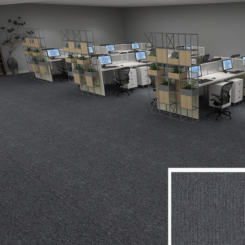 Modern Level Loop Carpet Tiles Solid Color Non-Skid Tiles and Carpet Dark Gray Clearhalo 'Carpet Tiles & Carpet Squares' 'carpet_tiles_carpet_squares' 'Flooring 'Home Improvement' 'home_improvement' 'home_improvement_carpet_tiles_carpet_squares' Walls and Ceiling' 6728507