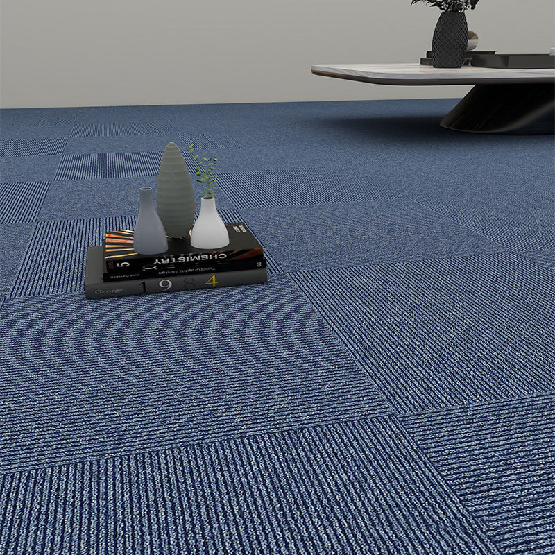 Modern Level Loop Carpet Tiles Solid Color Non-Skid Tiles and Carpet Navy Clearhalo 'Carpet Tiles & Carpet Squares' 'carpet_tiles_carpet_squares' 'Flooring 'Home Improvement' 'home_improvement' 'home_improvement_carpet_tiles_carpet_squares' Walls and Ceiling' 6728508