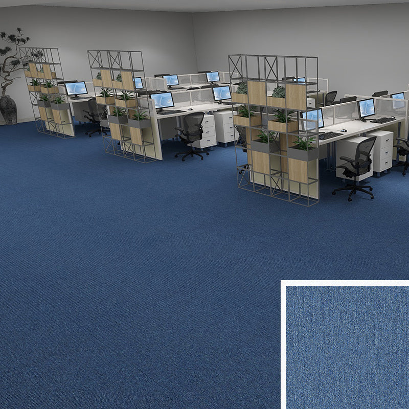 Modern Level Loop Carpet Tiles Solid Color Non-Skid Tiles and Carpet Blue Clearhalo 'Carpet Tiles & Carpet Squares' 'carpet_tiles_carpet_squares' 'Flooring 'Home Improvement' 'home_improvement' 'home_improvement_carpet_tiles_carpet_squares' Walls and Ceiling' 6728511
