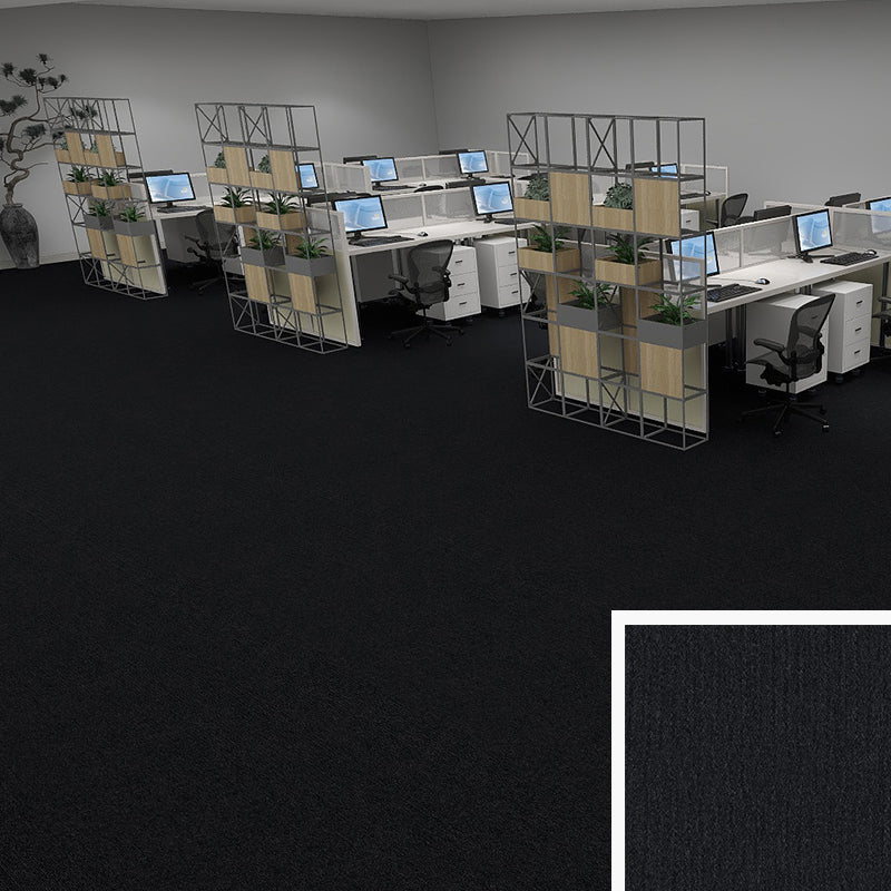 Modern Level Loop Carpet Tiles Solid Color Non-Skid Tiles and Carpet Black Vinyl Clearhalo 'Carpet Tiles & Carpet Squares' 'carpet_tiles_carpet_squares' 'Flooring 'Home Improvement' 'home_improvement' 'home_improvement_carpet_tiles_carpet_squares' Walls and Ceiling' 6728520