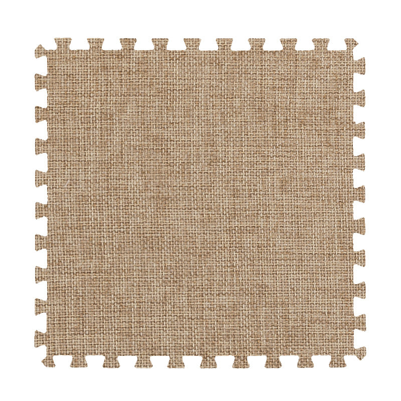Level Loop Carpet Tile Colorful Non-Skid Interlocking Bedroom Carpet Tiles Khaki Clearhalo 'Carpet Tiles & Carpet Squares' 'carpet_tiles_carpet_squares' 'Flooring 'Home Improvement' 'home_improvement' 'home_improvement_carpet_tiles_carpet_squares' Walls and Ceiling' 6728531