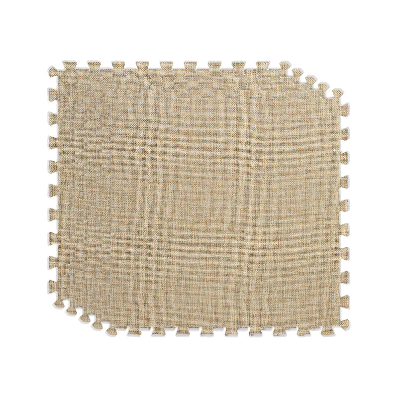 Carpet Tile Fade Resistant Non-Skid Solid Color Interlocking Carpet Tile Living Room Khaki Clearhalo 'Carpet Tiles & Carpet Squares' 'carpet_tiles_carpet_squares' 'Flooring 'Home Improvement' 'home_improvement' 'home_improvement_carpet_tiles_carpet_squares' Walls and Ceiling' 6728545