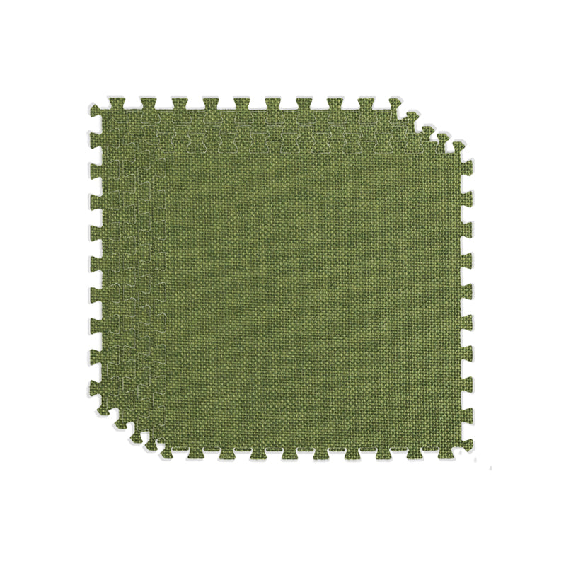 Carpet Tile Fade Resistant Non-Skid Solid Color Interlocking Carpet Tile Living Room Army Green Clearhalo 'Carpet Tiles & Carpet Squares' 'carpet_tiles_carpet_squares' 'Flooring 'Home Improvement' 'home_improvement' 'home_improvement_carpet_tiles_carpet_squares' Walls and Ceiling' 6728546