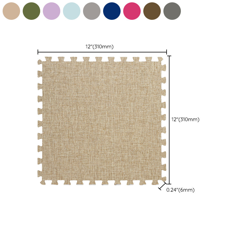 Carpet Tile Fade Resistant Non-Skid Solid Color Interlocking Carpet Tile Living Room Clearhalo 'Carpet Tiles & Carpet Squares' 'carpet_tiles_carpet_squares' 'Flooring 'Home Improvement' 'home_improvement' 'home_improvement_carpet_tiles_carpet_squares' Walls and Ceiling' 6728568