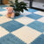 Carpet Floor Tile Level Loop Interlocking Non-Skid Carpet Tiles Blue-White Clearhalo 'Carpet Tiles & Carpet Squares' 'carpet_tiles_carpet_squares' 'Flooring 'Home Improvement' 'home_improvement' 'home_improvement_carpet_tiles_carpet_squares' Walls and Ceiling' 6728572