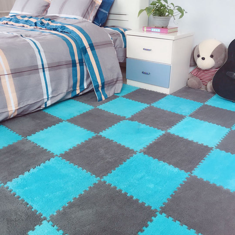 Carpet Floor Tile Level Loop Interlocking Non-Skid Carpet Tiles Gray Blue Clearhalo 'Carpet Tiles & Carpet Squares' 'carpet_tiles_carpet_squares' 'Flooring 'Home Improvement' 'home_improvement' 'home_improvement_carpet_tiles_carpet_squares' Walls and Ceiling' 6728577