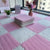 Multi-Color Level Loop Carpet Tile Non-Skid Interlocking Bedroom Carpet Tiles Pink-White Clearhalo 'Carpet Tiles & Carpet Squares' 'carpet_tiles_carpet_squares' 'Flooring 'Home Improvement' 'home_improvement' 'home_improvement_carpet_tiles_carpet_squares' Walls and Ceiling' 6728608