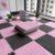 Multi-Color Level Loop Carpet Tile Non-Skid Interlocking Bedroom Carpet Tiles Gray-Pink Clearhalo 'Carpet Tiles & Carpet Squares' 'carpet_tiles_carpet_squares' 'Flooring 'Home Improvement' 'home_improvement' 'home_improvement_carpet_tiles_carpet_squares' Walls and Ceiling' 6728609