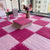 Multi-Color Level Loop Carpet Tile Non-Skid Interlocking Bedroom Carpet Tiles Rose Pink Clearhalo 'Carpet Tiles & Carpet Squares' 'carpet_tiles_carpet_squares' 'Flooring 'Home Improvement' 'home_improvement' 'home_improvement_carpet_tiles_carpet_squares' Walls and Ceiling' 6728618