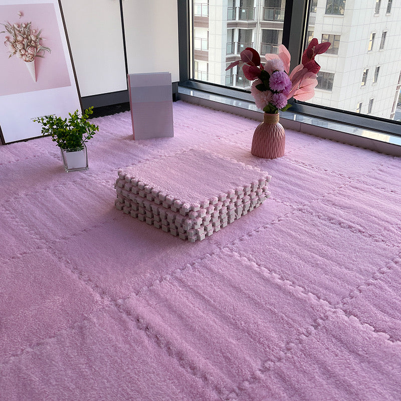 Multi-Color Level Loop Carpet Tile Non-Skid Interlocking Bedroom Carpet Tiles Pink Clearhalo 'Carpet Tiles & Carpet Squares' 'carpet_tiles_carpet_squares' 'Flooring 'Home Improvement' 'home_improvement' 'home_improvement_carpet_tiles_carpet_squares' Walls and Ceiling' 6728631