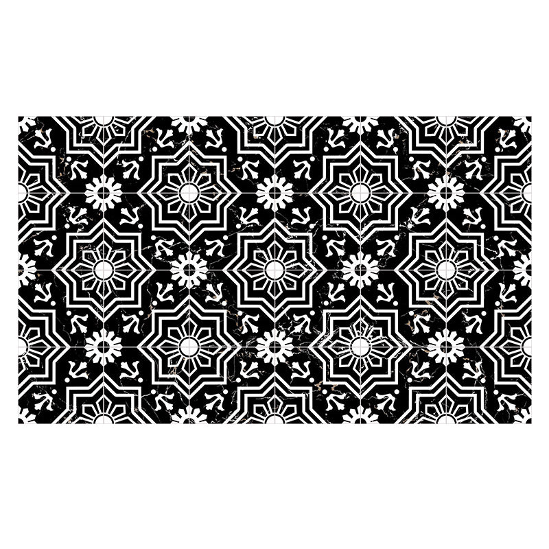 Low Gloss Vinyl Flooring Peel and Stick Square Edge Vinyl Flooring Black 0.02" Clearhalo 'Flooring 'Home Improvement' 'home_improvement' 'home_improvement_vinyl_flooring' 'Vinyl Flooring' 'vinyl_flooring' Walls and Ceiling' 6728657