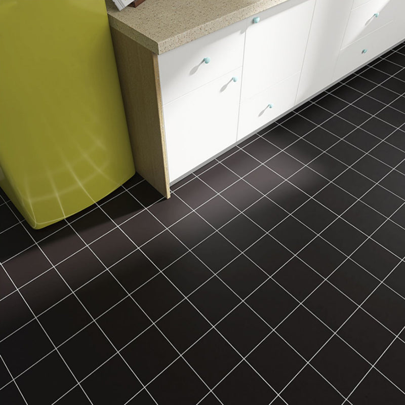 Low Gloss Vinyl Flooring Peel and Stick PVC Vinyl Flooring with Square Edge Black 10-Piece Set Clearhalo 'Flooring 'Home Improvement' 'home_improvement' 'home_improvement_vinyl_flooring' 'Vinyl Flooring' 'vinyl_flooring' Walls and Ceiling' 6728750