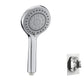 Contemporary Handheld Shower Head High Flow 5-Spray Patterns Wall-Mount Showerhead Silver Shower Head with Wall Pedestal Clearhalo 'Bathroom Remodel & Bathroom Fixtures' 'Home Improvement' 'home_improvement' 'home_improvement_shower_heads' 'Shower Heads' 'shower_heads' 'Showers & Bathtubs Plumbing' 'Showers & Bathtubs' 6729038