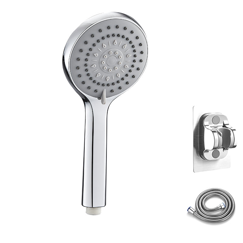 Contemporary Handheld Shower Head High Flow 5-Spray Patterns Wall-Mount Showerhead Silver Shower Heads with Holder and Hose Clearhalo 'Bathroom Remodel & Bathroom Fixtures' 'Home Improvement' 'home_improvement' 'home_improvement_shower_heads' 'Shower Heads' 'shower_heads' 'Showers & Bathtubs Plumbing' 'Showers & Bathtubs' 6729040