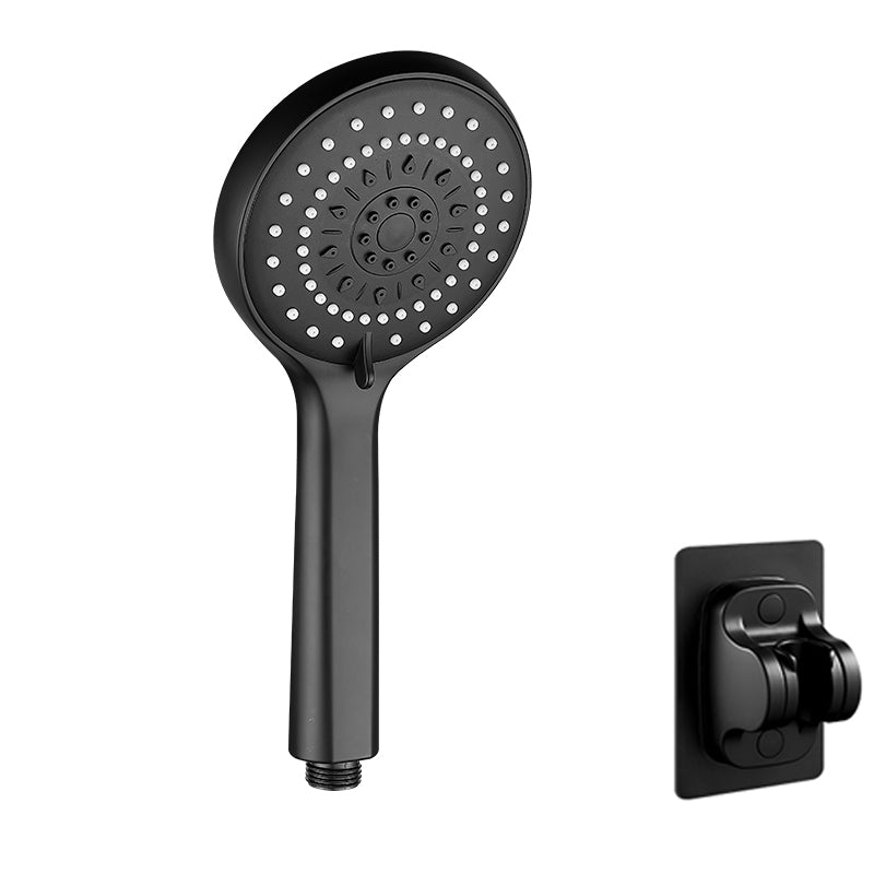 Contemporary Handheld Shower Head High Flow 5-Spray Patterns Wall-Mount Showerhead Black Shower Head with Wall Pedestal Clearhalo 'Bathroom Remodel & Bathroom Fixtures' 'Home Improvement' 'home_improvement' 'home_improvement_shower_heads' 'Shower Heads' 'shower_heads' 'Showers & Bathtubs Plumbing' 'Showers & Bathtubs' 6729044