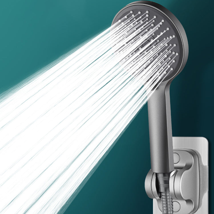5-Spray Patterns Handheld Shower Head High Flow Wall-Mount Showerhead Silver/Gray Shower Head with Wall Pedestal None Clearhalo 'Bathroom Remodel & Bathroom Fixtures' 'Home Improvement' 'home_improvement' 'home_improvement_shower_heads' 'Shower Heads' 'shower_heads' 'Showers & Bathtubs Plumbing' 'Showers & Bathtubs' 6729082