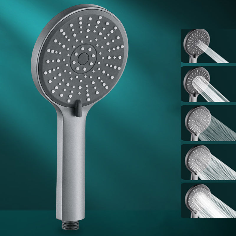 5-Spray Patterns Handheld Shower Head High Flow Wall-Mount Showerhead Silver Gray Hand Shower None Clearhalo 'Bathroom Remodel & Bathroom Fixtures' 'Home Improvement' 'home_improvement' 'home_improvement_shower_heads' 'Shower Heads' 'shower_heads' 'Showers & Bathtubs Plumbing' 'Showers & Bathtubs' 6729083