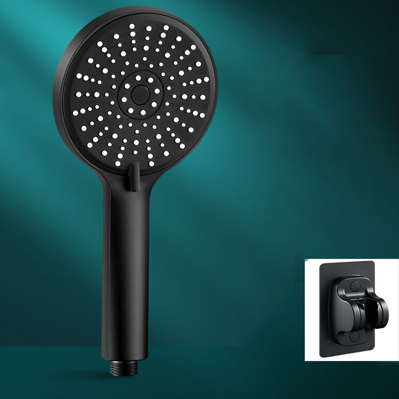 5-Spray Patterns Handheld Shower Head High Flow Wall-Mount Showerhead Black Shower Head with Wall Pedestal None Clearhalo 'Bathroom Remodel & Bathroom Fixtures' 'Home Improvement' 'home_improvement' 'home_improvement_shower_heads' 'Shower Heads' 'shower_heads' 'Showers & Bathtubs Plumbing' 'Showers & Bathtubs' 6729089