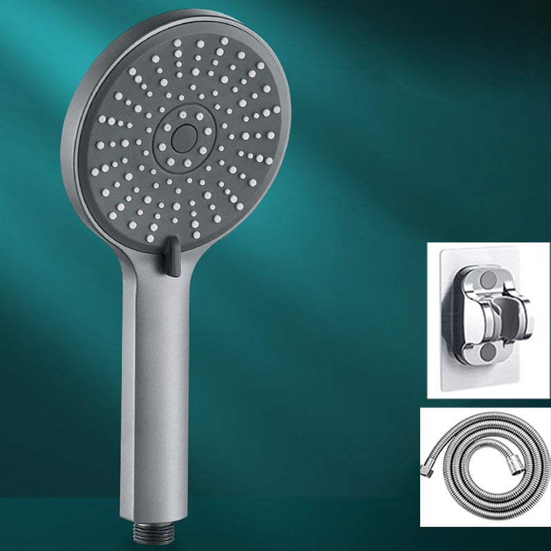 5-Spray Patterns Handheld Shower Head High Flow Wall-Mount Showerhead Silver Gray Shower Heads with Holder and Hose Clearhalo 'Bathroom Remodel & Bathroom Fixtures' 'Home Improvement' 'home_improvement' 'home_improvement_shower_heads' 'Shower Heads' 'shower_heads' 'Showers & Bathtubs Plumbing' 'Showers & Bathtubs' 6729101