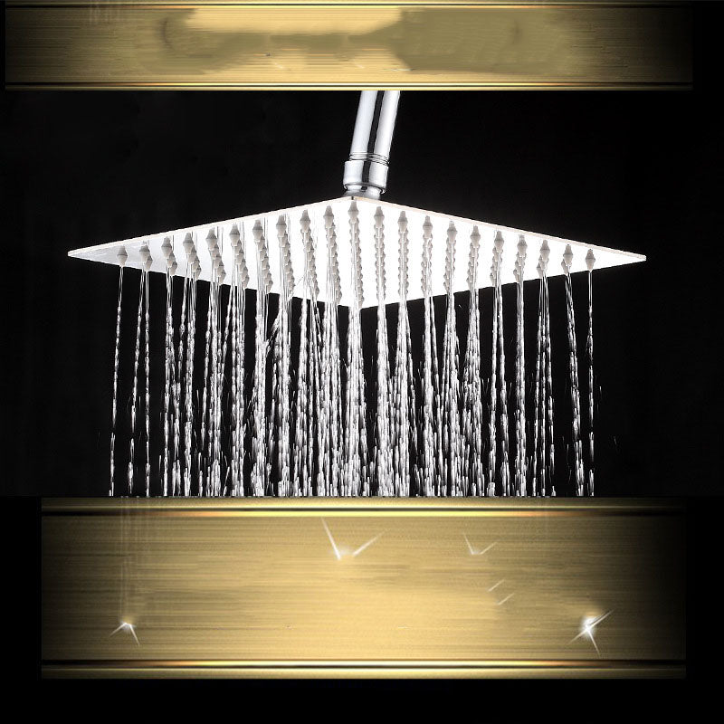 Swivel Rain Shower Head Wall Mounted Concealed Full Copper Pressurized Shower Square Large Shower Clearhalo 'Bathroom Remodel & Bathroom Fixtures' 'Home Improvement' 'home_improvement' 'home_improvement_shower_heads' 'Shower Heads' 'shower_heads' 'Showers & Bathtubs Plumbing' 'Showers & Bathtubs' 6729116