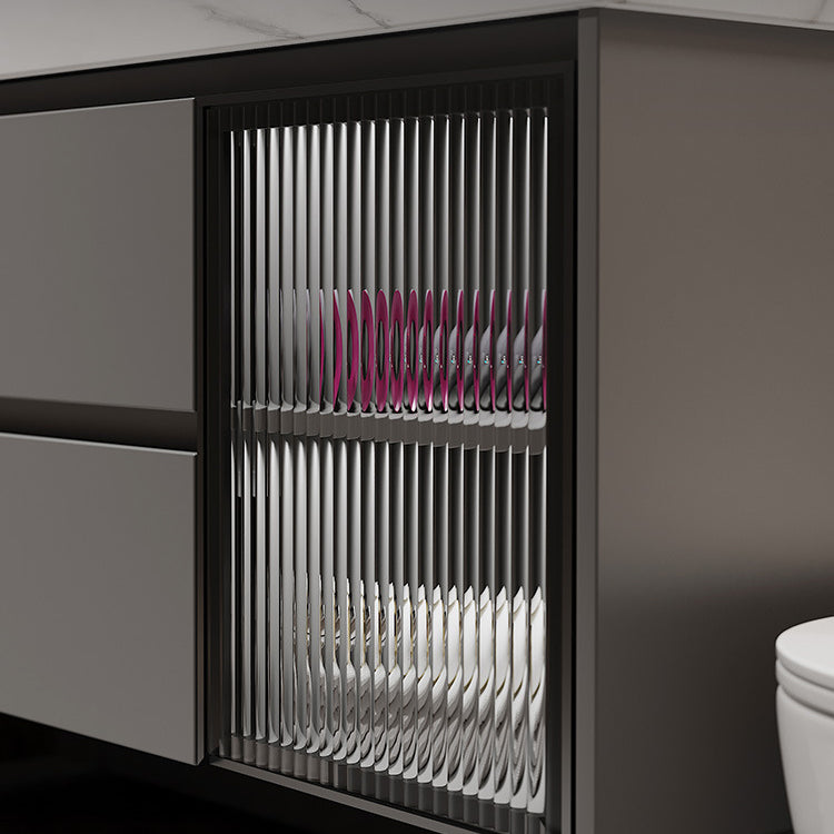 Modern Wall-Mounted Vanity Mirror Cabinet Sink Bathroom Vanity Cabinet Clearhalo 'Bathroom Remodel & Bathroom Fixtures' 'Bathroom Vanities' 'bathroom_vanities' 'Home Improvement' 'home_improvement' 'home_improvement_bathroom_vanities' 6729181