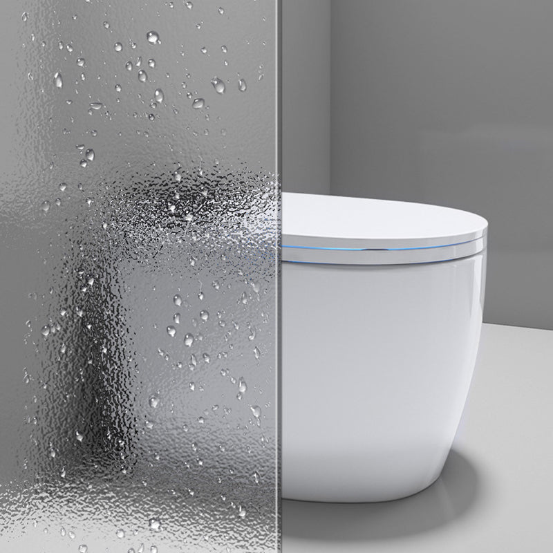 Gloss White Toilet Modern Siphon Jet Toilet Bowl with Heated Seat Clearhalo 'Bathroom Remodel & Bathroom Fixtures' 'Home Improvement' 'home_improvement' 'home_improvement_toilets' 'Toilets & Bidets' 'Toilets' 6730338