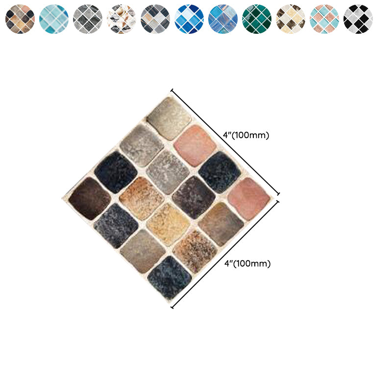 Peel & Stick Mosaic Tile Plastic Square Stain Resistant Peel and Stick Tiles for Shower Clearhalo 'Flooring 'Home Improvement' 'home_improvement' 'home_improvement_peel_stick_blacksplash' 'Peel & Stick Backsplash Tile' 'peel_stick_blacksplash' 'Walls & Ceilings' Walls and Ceiling' 6732115