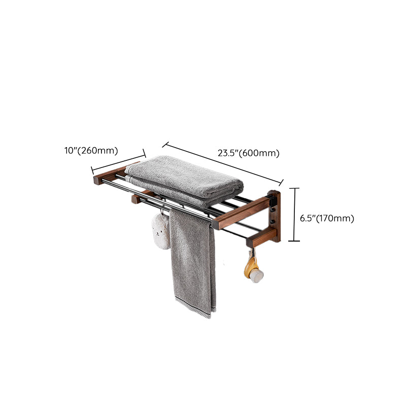 Modern Black Bathroom Set Bath Shelf Towel Bar Bath Hardware Set Clearhalo 'Bathroom Hardware Sets' 'Bathroom Hardware' 'Bathroom Remodel & Bathroom Fixtures' 'bathroom_hardware_sets' 'Home Improvement' 'home_improvement' 'home_improvement_bathroom_hardware_sets' 6737792