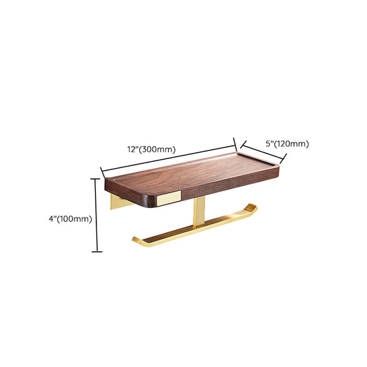 Modern Gold Bath Hardware Set Bath Shelf Paper Holder Bathroom Accessory Set Clearhalo 'Bathroom Hardware Sets' 'Bathroom Hardware' 'Bathroom Remodel & Bathroom Fixtures' 'bathroom_hardware_sets' 'Home Improvement' 'home_improvement' 'home_improvement_bathroom_hardware_sets' 6737850