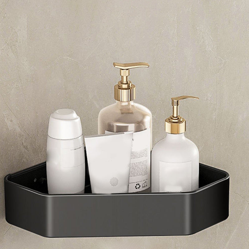Modern Bathroom Set Matte Black Bath Shelf Towel Bar Bathroom Accessory Kit Clearhalo 'Bathroom Hardware Sets' 'Bathroom Hardware' 'Bathroom Remodel & Bathroom Fixtures' 'bathroom_hardware_sets' 'Home Improvement' 'home_improvement' 'home_improvement_bathroom_hardware_sets' 6737923