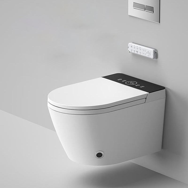 Elongated Wall Mounted Bidet with Heated Seat White 12.20" High Bidet Clearhalo 'Bathroom Remodel & Bathroom Fixtures' 'Bidets' 'Home Improvement' 'home_improvement' 'home_improvement_bidets' 'Toilets & Bidets' 6737948