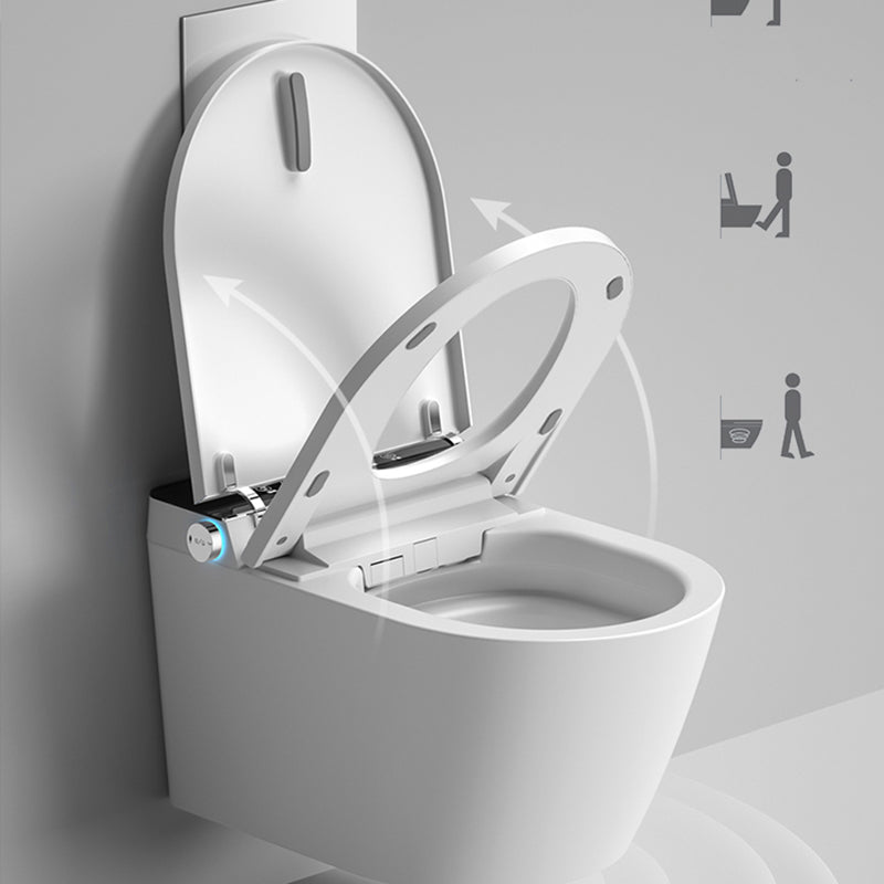 Elongated Wall Mounted Bidet with Heated Seat White 12.20" High Bidet Clearhalo 'Bathroom Remodel & Bathroom Fixtures' 'Bidets' 'Home Improvement' 'home_improvement' 'home_improvement_bidets' 'Toilets & Bidets' 6737951