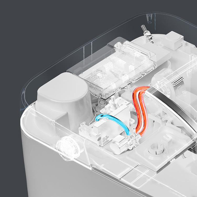 Elongated Wall Mounted Bidet with Heated Seat White 12.20" High Bidet Clearhalo 'Bathroom Remodel & Bathroom Fixtures' 'Bidets' 'Home Improvement' 'home_improvement' 'home_improvement_bidets' 'Toilets & Bidets' 6737953