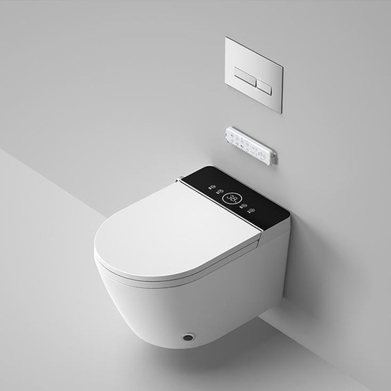 Elongated Wall Mounted Bidet with Heated Seat White 12.20" High Bidet Clearhalo 'Bathroom Remodel & Bathroom Fixtures' 'Bidets' 'Home Improvement' 'home_improvement' 'home_improvement_bidets' 'Toilets & Bidets' 6737956