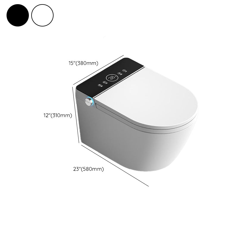 Elongated Wall Mounted Bidet with Heated Seat White 12.20" High Bidet Clearhalo 'Bathroom Remodel & Bathroom Fixtures' 'Bidets' 'Home Improvement' 'home_improvement' 'home_improvement_bidets' 'Toilets & Bidets' 6737957