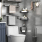 Matte Gray Bathroom Hardware Set Modern Bathroom Accessory Kit Clearhalo 'Bathroom Hardware Sets' 'Bathroom Hardware' 'Bathroom Remodel & Bathroom Fixtures' 'bathroom_hardware_sets' 'Home Improvement' 'home_improvement' 'home_improvement_bathroom_hardware_sets' 6738105