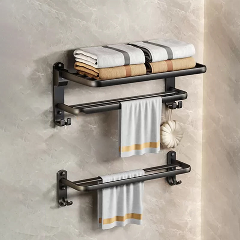 Matte Black Bathroom Hardware Set Robe Hook Single Towel Bar Toilet Paper  Holder