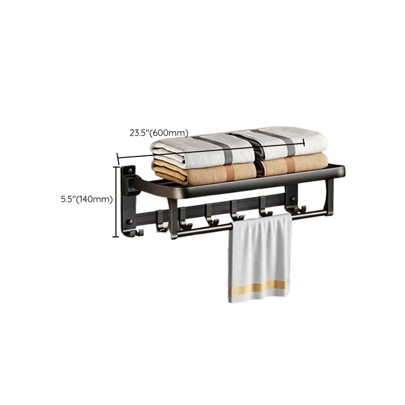 Modern Matte Black Bathroom Accessory Set Towel Bar/Paper Holder/Robe Hook Included Clearhalo 'Bathroom Hardware Sets' 'Bathroom Hardware' 'Bathroom Remodel & Bathroom Fixtures' 'bathroom_hardware_sets' 'Home Improvement' 'home_improvement' 'home_improvement_bathroom_hardware_sets' 6738186