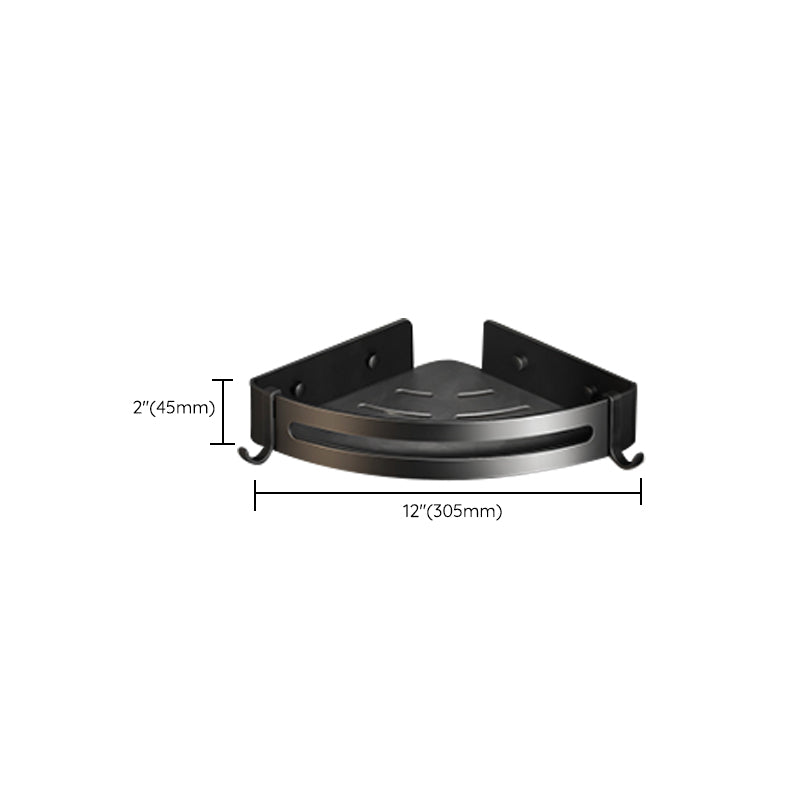 Modern Matte Black Bathroom Accessory Set Towel Bar/Paper Holder/Robe Hook Included Clearhalo 'Bathroom Hardware Sets' 'Bathroom Hardware' 'Bathroom Remodel & Bathroom Fixtures' 'bathroom_hardware_sets' 'Home Improvement' 'home_improvement' 'home_improvement_bathroom_hardware_sets' 6738188