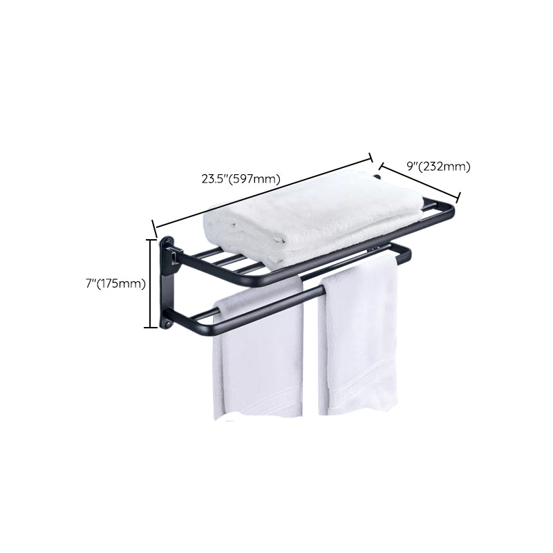 Modern Matte Black Bathroom Accessory Set Towel Bar/Paper Holder/Robe Hook Included Clearhalo 'Bathroom Hardware Sets' 'Bathroom Hardware' 'Bathroom Remodel & Bathroom Fixtures' 'bathroom_hardware_sets' 'Home Improvement' 'home_improvement' 'home_improvement_bathroom_hardware_sets' 6738194