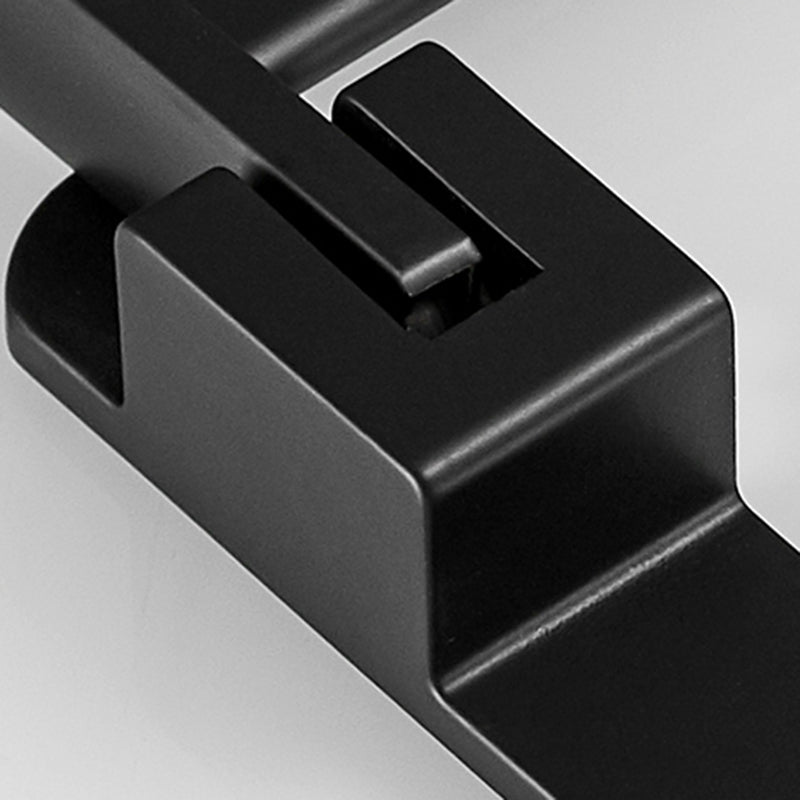 Matte Black 5-Piece Modern Bathroom Accessory Set with Bath Shelf/Tower Bar & Paper Holder Clearhalo 'Bathroom Hardware Sets' 'Bathroom Hardware' 'Bathroom Remodel & Bathroom Fixtures' 'bathroom_hardware_sets' 'Home Improvement' 'home_improvement' 'home_improvement_bathroom_hardware_sets' 6738237