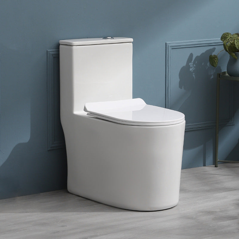 White Toilet Glazed Surface Modern All-In-One Toilet Bowl for Bathroom 15"L x 25"W x 30"H Clearhalo 'Bathroom Remodel & Bathroom Fixtures' 'Home Improvement' 'home_improvement' 'home_improvement_toilets' 'Toilets & Bidets' 'Toilets' 6741020