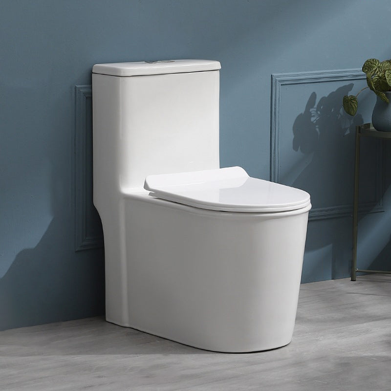 White Toilet Glazed Surface Modern All-In-One Toilet Bowl for Bathroom 15"L x 27"W x 30"H Clearhalo 'Bathroom Remodel & Bathroom Fixtures' 'Home Improvement' 'home_improvement' 'home_improvement_toilets' 'Toilets & Bidets' 'Toilets' 6741021