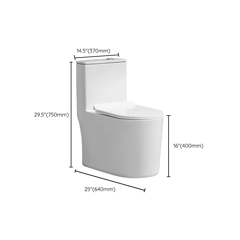 White Toilet Glazed Surface Modern All-In-One Toilet Bowl for Bathroom Clearhalo 'Bathroom Remodel & Bathroom Fixtures' 'Home Improvement' 'home_improvement' 'home_improvement_toilets' 'Toilets & Bidets' 'Toilets' 6741033