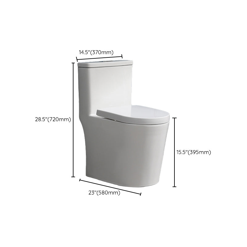 White Toilet Glazed Surface Modern All-In-One Toilet Bowl for Bathroom Clearhalo 'Bathroom Remodel & Bathroom Fixtures' 'Home Improvement' 'home_improvement' 'home_improvement_toilets' 'Toilets & Bidets' 'Toilets' 6741034