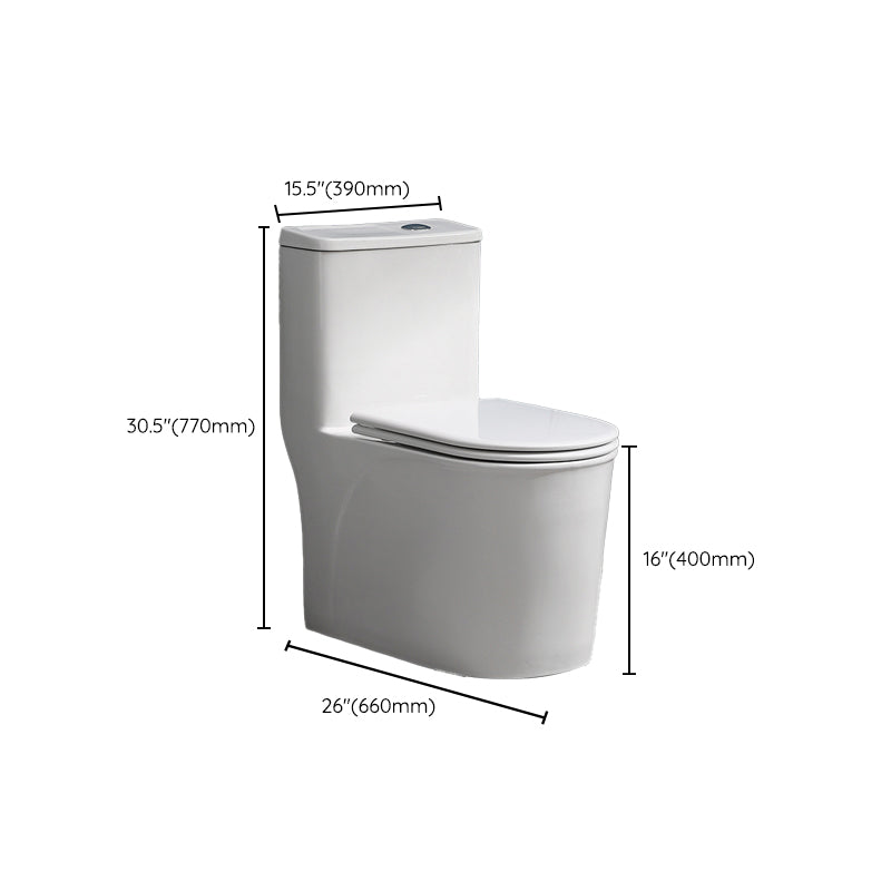 White Toilet Glazed Surface Modern All-In-One Toilet Bowl for Bathroom Clearhalo 'Bathroom Remodel & Bathroom Fixtures' 'Home Improvement' 'home_improvement' 'home_improvement_toilets' 'Toilets & Bidets' 'Toilets' 6741036